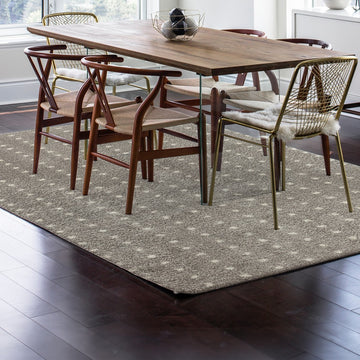 Pele Modern Geometric Dot Shag Area Rug